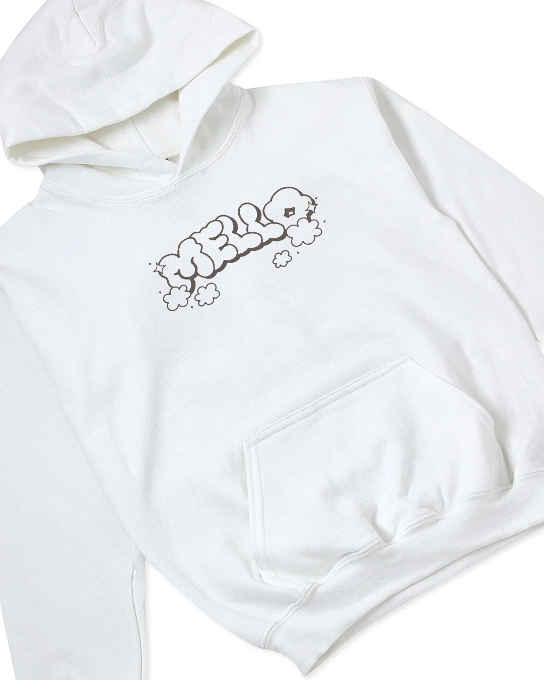 Cloudy Hoodie (Youth) — White - Image 3