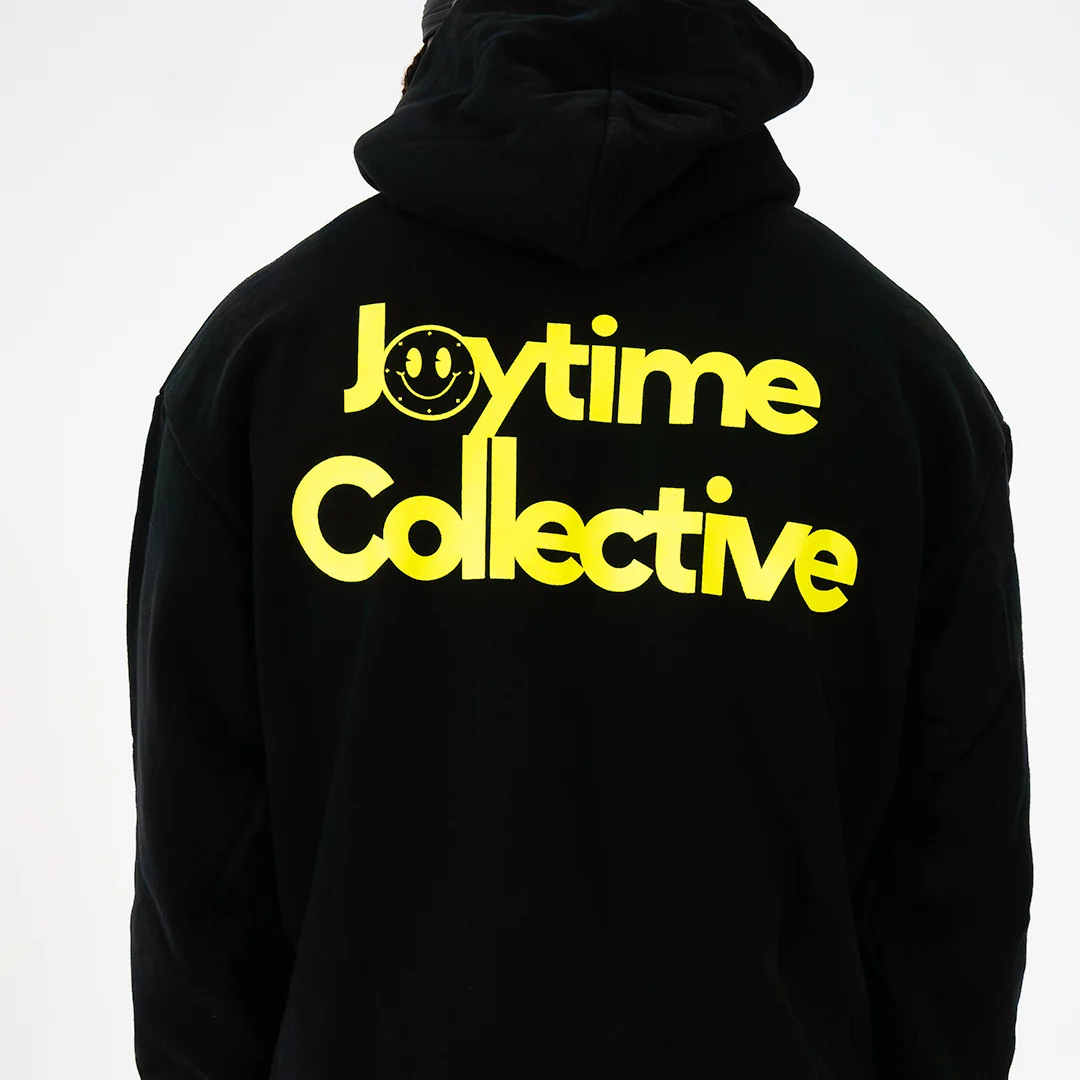 Joytime Collective Stacked Logo Hoodie — Black - Image 7
