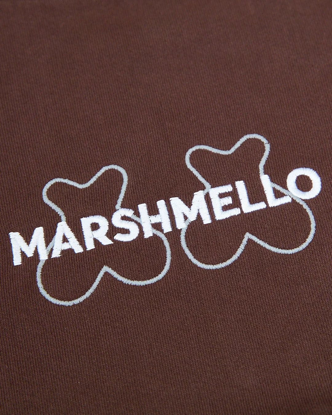 Marshmello Eyes Hoodie — Dark Brown - Image 3