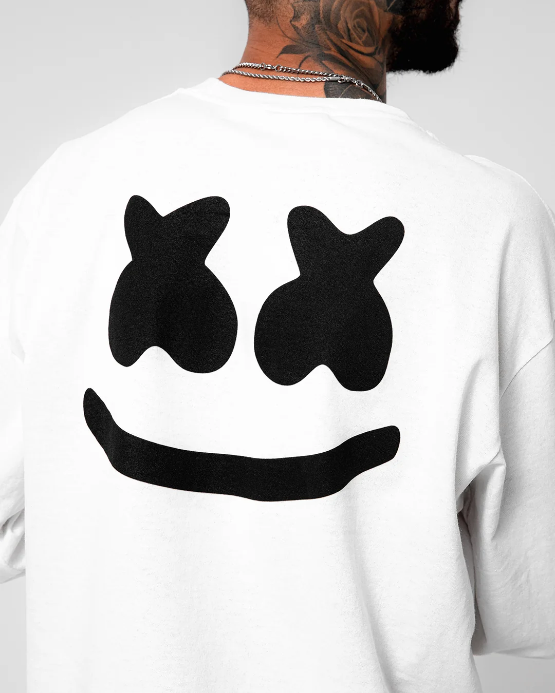 Smile Crest L/S Shirt — White - Image 6
